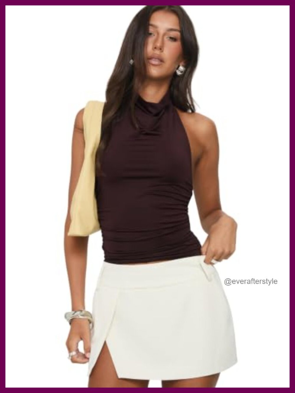 Princess Polly Halter High Neck Ruched Crop Top